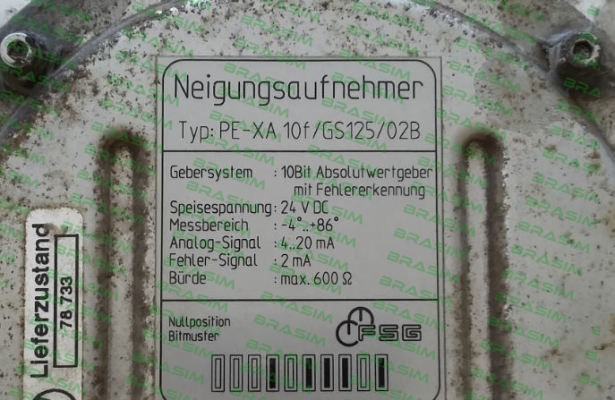 TYP: PE-XA 10 f/GS125/02B (OEM) - not available FSG Fernsteuergeräte