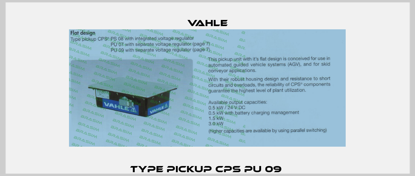 Type pickup CPS PU 09  Vahle