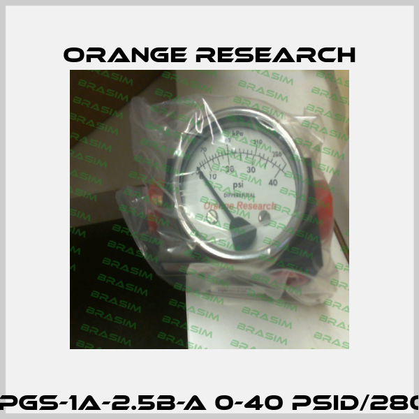 1203PGS-1A-2.5B-A 0-40 psid/280kPa Orange Research