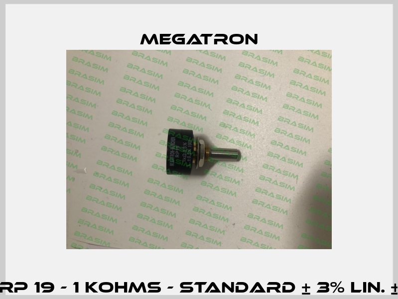 POT. RP 19 - 1 KOHMS - STANDARD ± 3% LIN. ± 0.5% Megatron