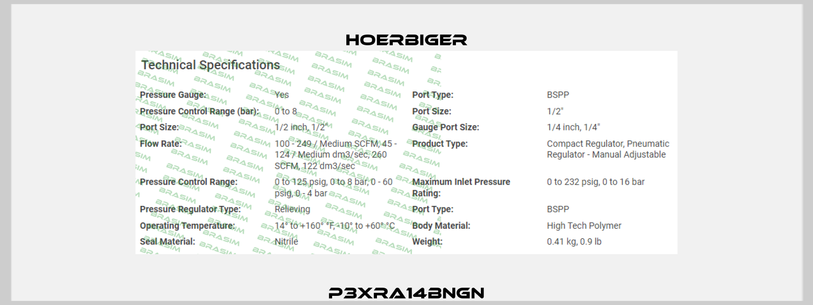 P3XRA14BNGN Hoerbiger