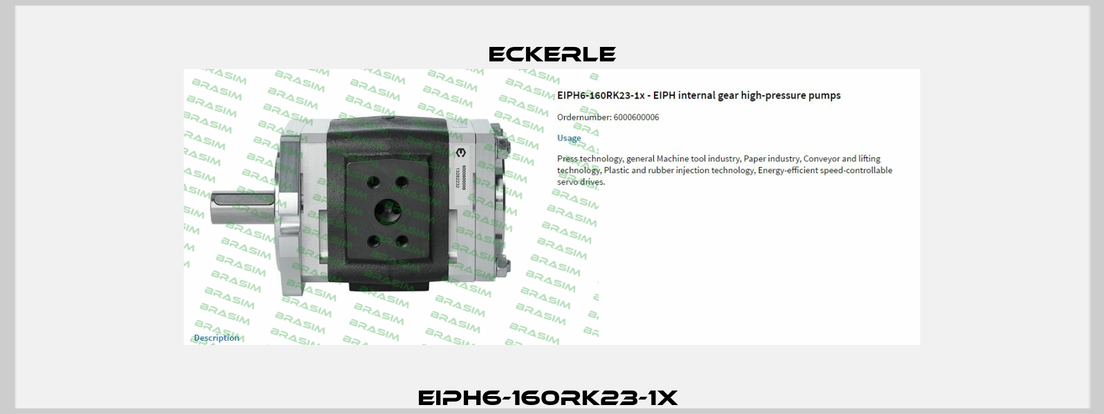 EIPH6-160RK23-1x  Eckerle