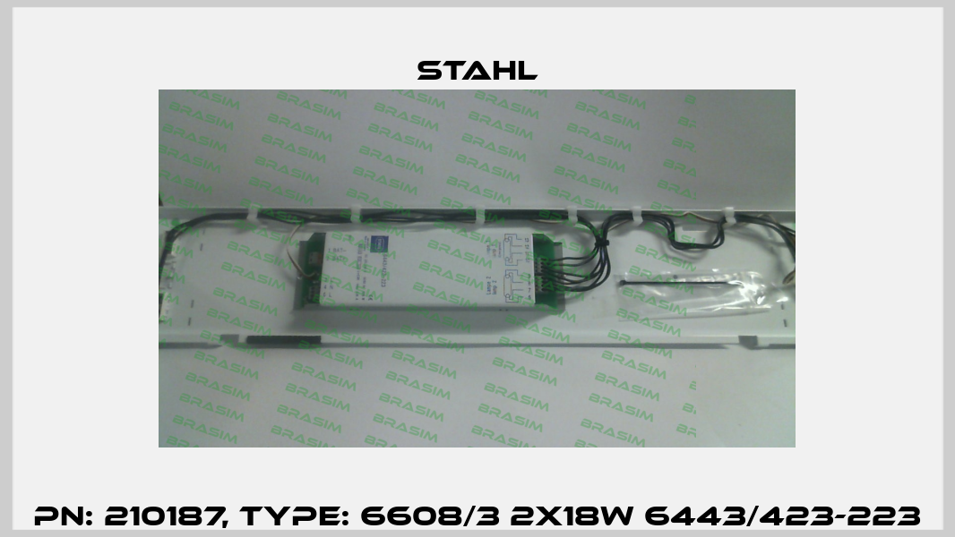 PN: 210187, Type: 6608/3 2x18W 6443/423-223 Stahl
