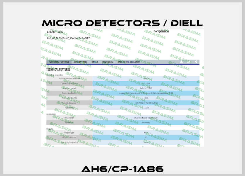 AH6/CP-1A86 Micro Detectors / Diell