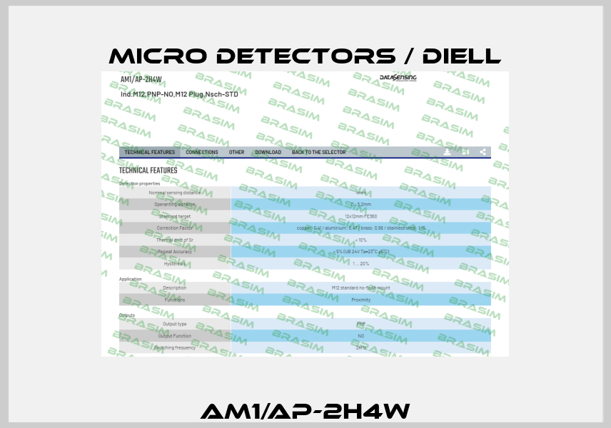 AM1/AP-2H4W Micro Detectors / Diell
