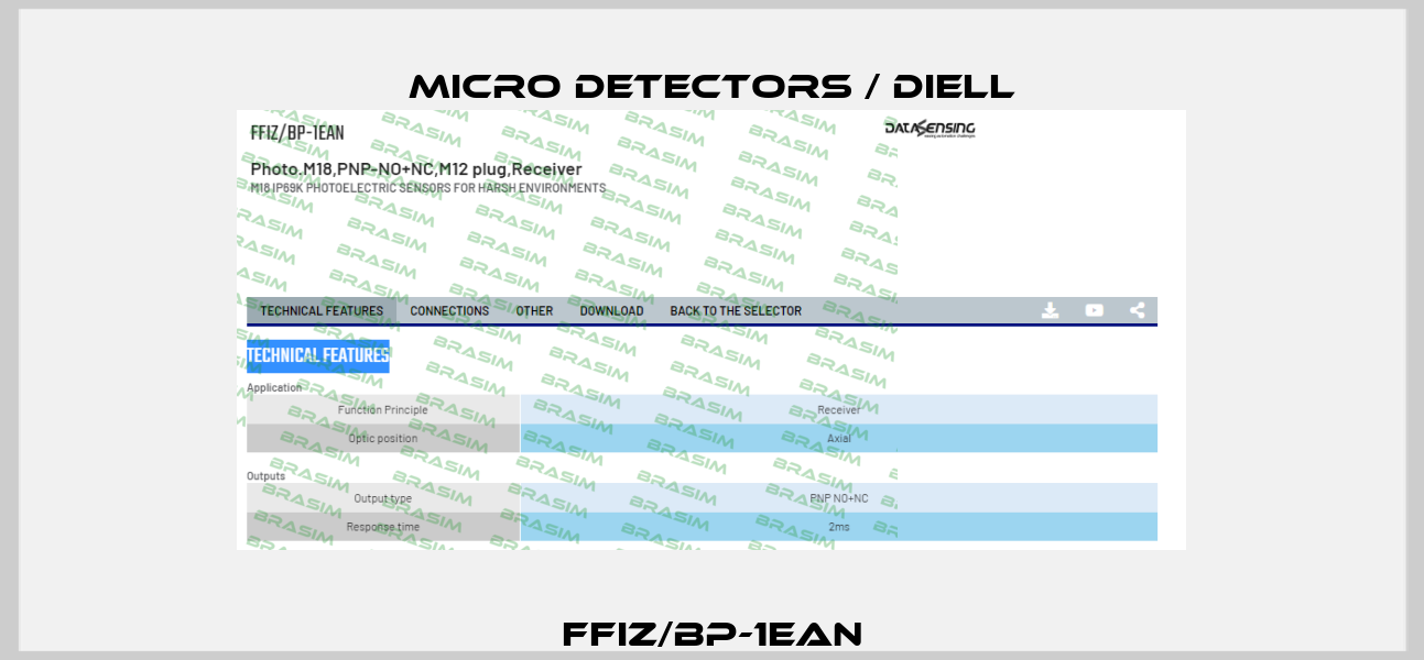 FFIZ/BP-1EAN Micro Detectors / Diell