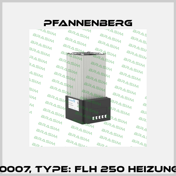 Art.No. 17025010007, Type: FLH 250 HEIZUNG 250W    230 AC Pfannenberg