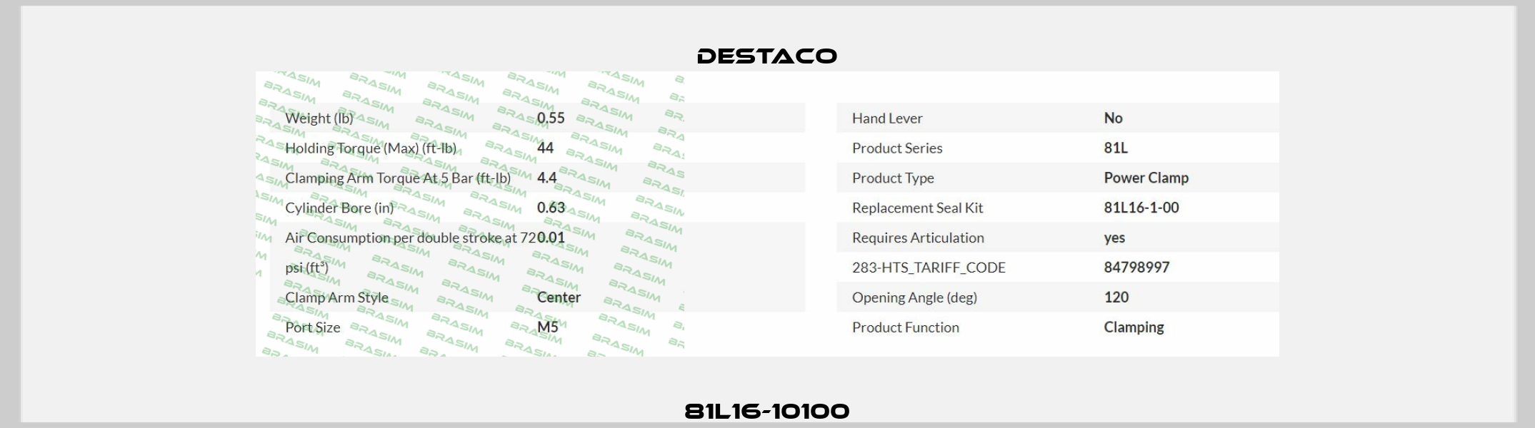 81L16-10100 Destaco