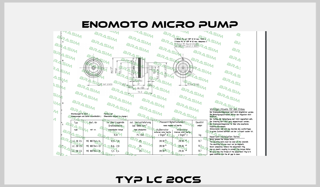 Typ LC 20CS  Enomoto Micro Pump