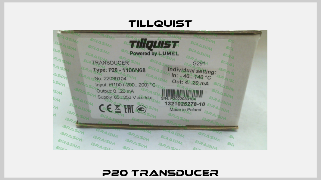P20 transducer Tillquist