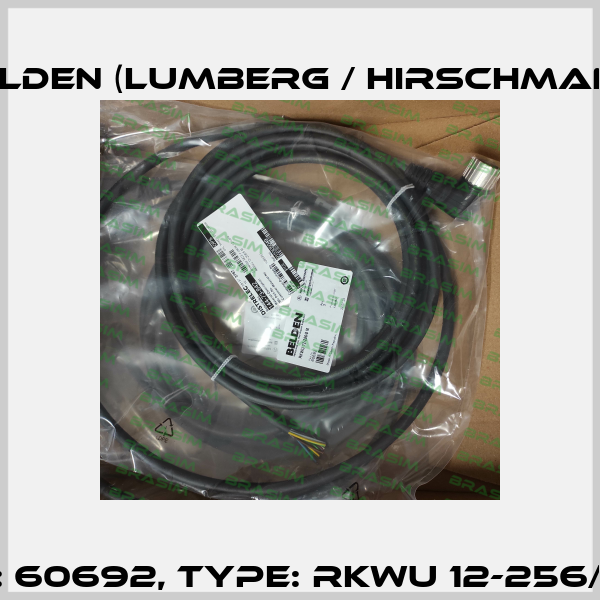 P/N: 60692, Type: RKWU 12-256/5 M Belden (Lumberg / Hirschmann)