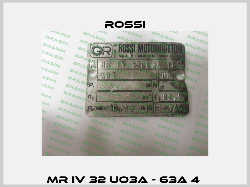 MR IV 32 UO3A - 63A 4  Rossi